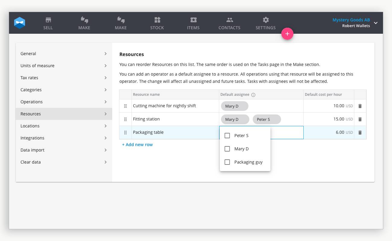 Hidden Caption: Automatically give tasks to operators by setting them as the default assignee.