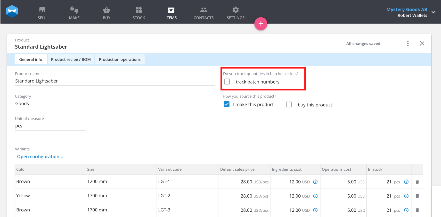 Batch/lot tracking gives manufacturers the ability to track items once they’re received from a supplier to when they are delivered to a customer. 