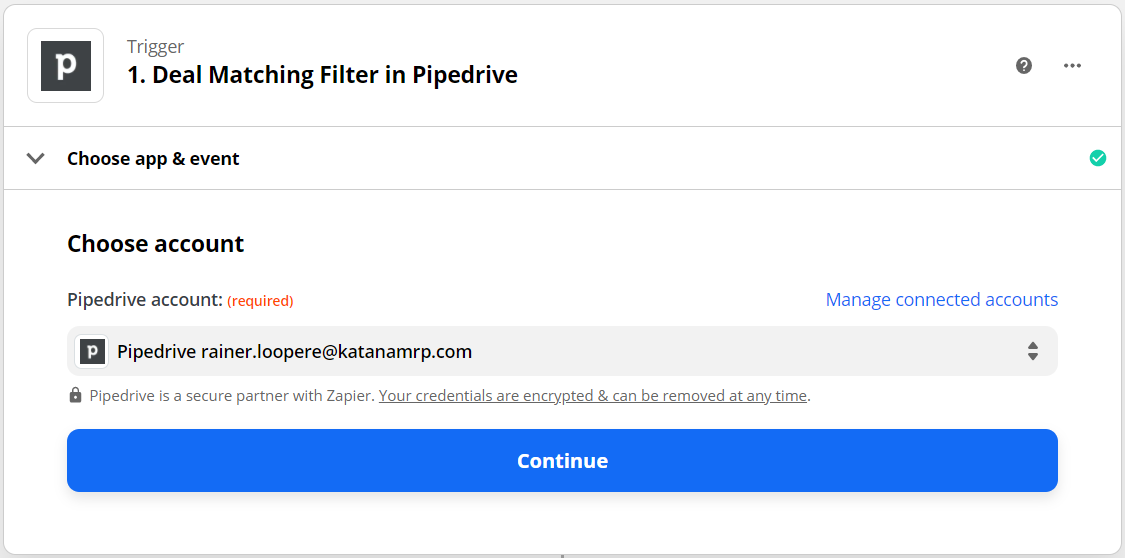 For sales order import to work for your business, you’ll need to set up the actions in Zapier from deal conditions created in Pipedrive.