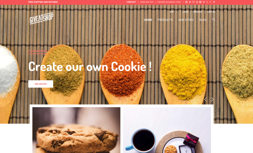 Unlike the Shopify Retina theme, this one has an infinite scrolling option which is ideal if you got a long shopping list of products ready for your customers.